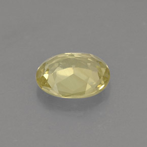 Crisoberilo amarillo natural de 0,68 ct, corte óvalo, VS