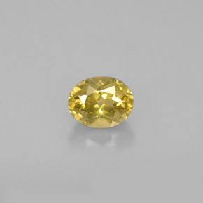 Crisoberilo amarillo natural de 0,70 ct, corte óvalo, VVS-VS