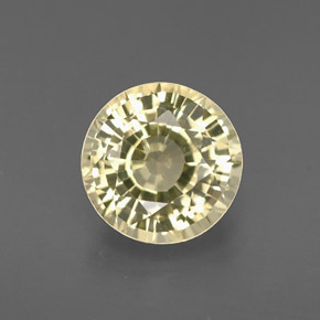 Crisoberilo Amarillo natural de 1.59 ct, Corte Redondo, VVS-VS