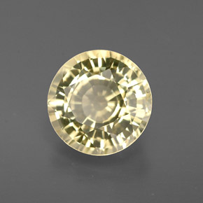 Crisoberilo Amarillo natural de 1.59 ct, Corte Redondo, VVS-VS