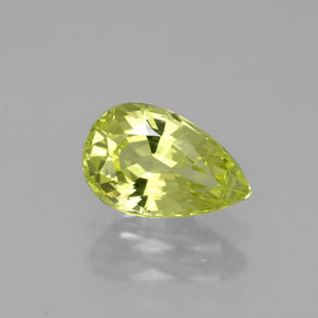Crisoberilo amarillo natural de 1,25 ct, en forma de pera, VVS-VS