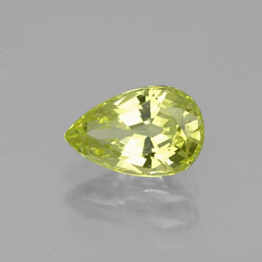 Crisoberilo amarillo natural de 1,25 ct, en forma de pera, VVS-VS