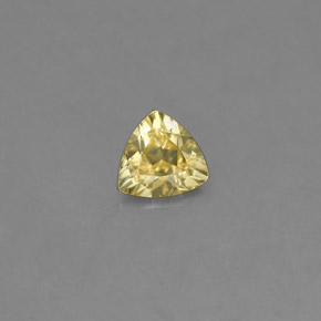 Crisoberilo amarillo natural de 0,40 ct, trillón, VS