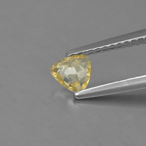 Crisoberilo amarillo natural de 0,40 ct, trillón, VS
