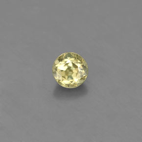 Crisoberilo verde natural de 0,53 ct, corte redondo, VS