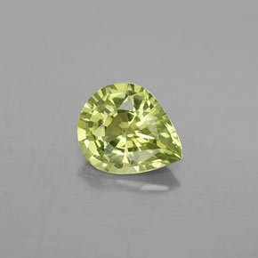 Crisoberilo Verde dorado natural de 1.30 ct, En forma de pera, VVS-VS