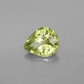 Crisoberilo Verde dorado natural de 1.30 ct, En forma de pera, VVS-VS
