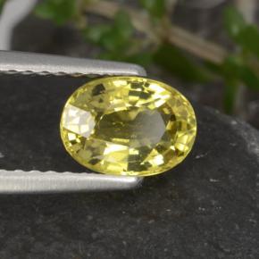 Crisoberilo amarillo natural de 1,12 ct, corte óvalo, VVS