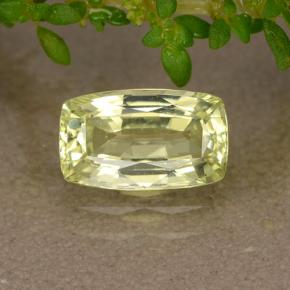 Crisoberilo Amarillo verdoso natural de 1.31 ct, Corte Cojín, VVS-VS