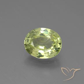 1.27ct Natural Verde amarillo Crisoberilo, Ovalada, VVS-VS