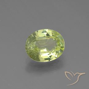 Crisoberilo Verde amarillo natural de 1.27 ct, Ovalada, VVS-VS