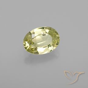 Crisoberilo Amarillo limón natural de 1.14 ct, Ovalada, VS
