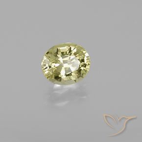 Crisoberilo Amarillo medio natural de 1.06 ct, Ovalada, VVS