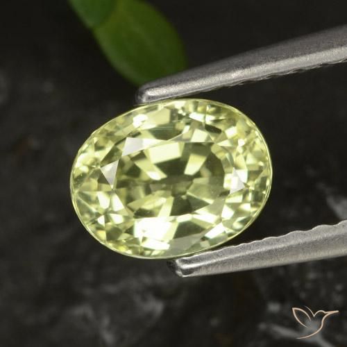 Crisoberilo Verde amarillo natural de 1.16 ct, Ovalada, VS-SI