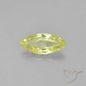 Crisoberilo Amarillo medio natural de 1.46 ct, Marquesa, VVS-VS