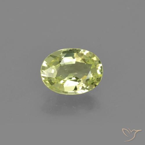 1.15ct Natural Verde amarillo crisoberilo, Ovalada, VVS-VS