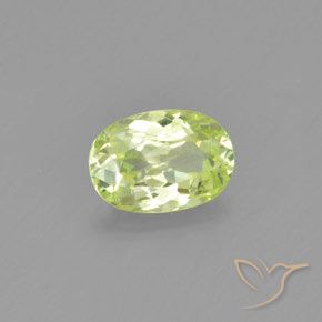 Crisoberilo Amarillo limón claro natural de 1.07 ct, Ovalada, VVS-VS