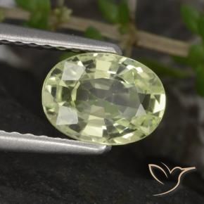 Crisoberilo Verde claro natural de 1.17 ct, Ovalada, VVS-VS