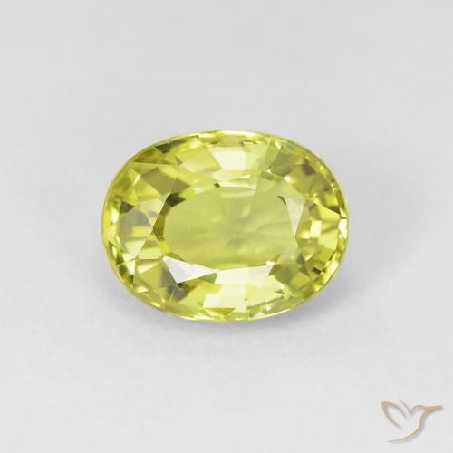 1.07ct Natural Amarillo medio crisoberilo, Ovalada, VVS