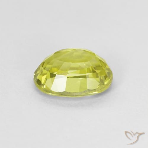 Crisoberilo Amarillo medio natural de 1.07 ct, Ovalada, VVS