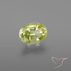 Crisoberilo Amarillo medio natural de 1.22 ct, Ovalada, VVS-VS