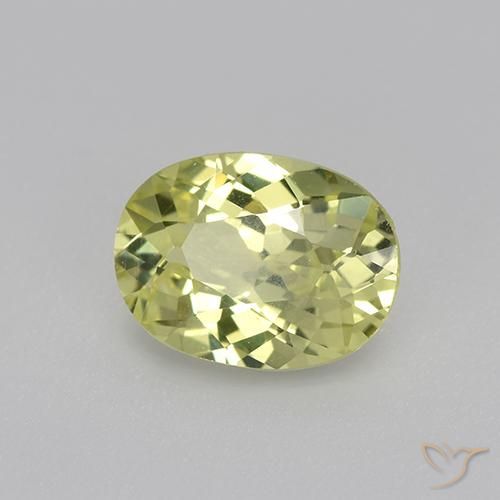 Crisoberilo Amarillo medio natural de 1.07 ct, Ovalada, VVS-VS