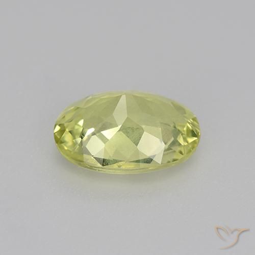 Crisoberilo Amarillo medio natural de 1.07 ct, Ovalada, VVS-VS