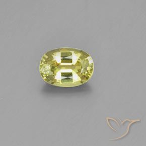 1.01ct Natural Amarillo claro medio crisoberilo, Ovalada, VVS-VS
