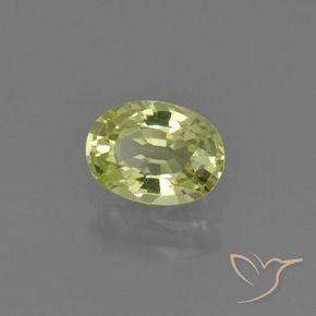 Crisoberilo Amarillo medio natural de 1.05 ct, Ovalada, VVS-VS