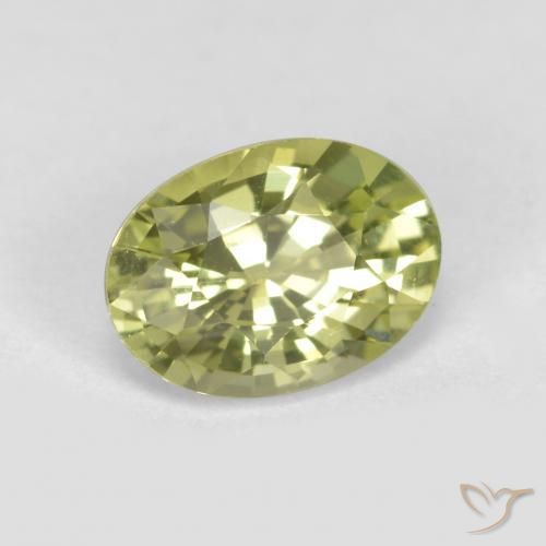 Crisoberilo Verde amarillo natural de 0.99 ct, Corte Óvalo, VVS