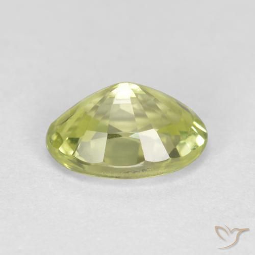 Crisoberilo Verde amarillo natural de 0.99 ct, Corte Óvalo, VVS