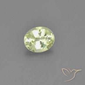 Crisoberilo Amarillo limón natural de 1.04 ct, Ovalada, VS