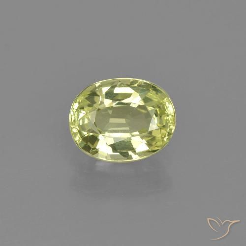 1.20ct Natural Amarillo medio crisoberilo, Ovalada, VVS