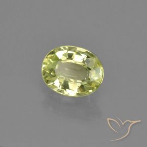 Crisoberilo Amarillo medio natural de 1.20 ct, Ovalada, VVS
