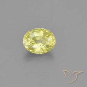 Crisoberilo Amarillo limón natural de 1.26 ct, Ovalada, VS-SI
