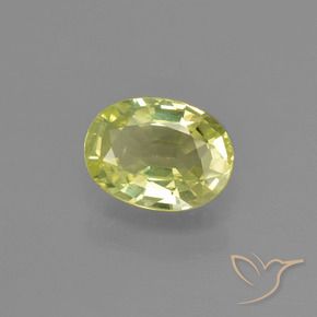 Crisoberilo Amarillo medio natural de 1.20 ct, Ovalada, VVS-VS