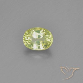 Crisoberilo Amarillo limón natural de 1.15 ct, Ovalada, VVS