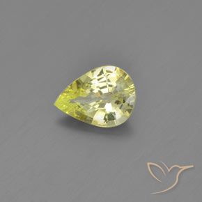 Crisoberilo Amarillo limón natural de 1.18 ct, En forma de pera, VVS