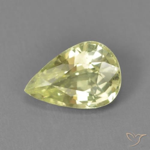 1.39ct Natural Verde amarillo crisoberilo, En forma de pera, VVS-VS
