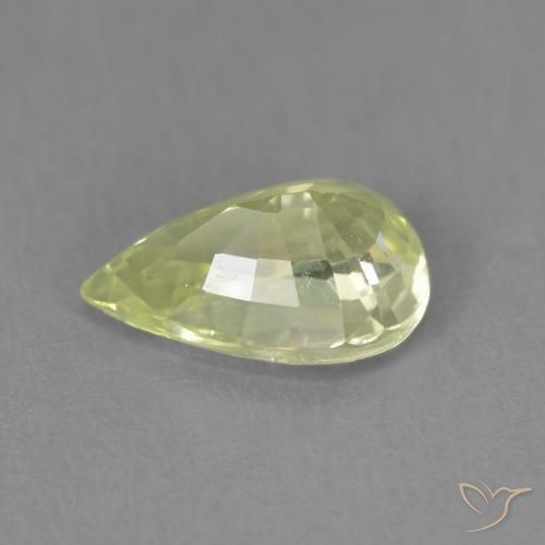 Crisoberilo Verde amarillo natural de 1.39 ct, En forma de pera, VVS-VS