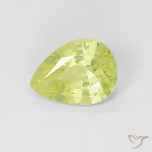 1.29ct Natural Amarillo limón crisoberilo, En forma de pera, VS