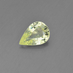 Crisoberilo amarillo natural de 1,40 ct, en forma de pera, VVS
