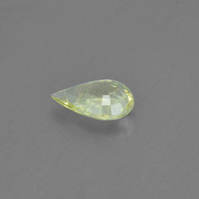 Crisoberilo amarillo natural de 1,40 ct, en forma de pera, VVS