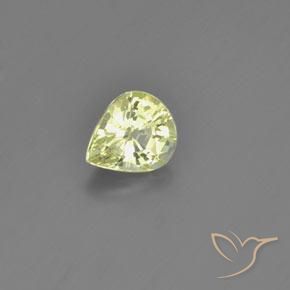 Crisoberilo Amarillo limón natural de 1.13 ct, En forma de pera, VVS