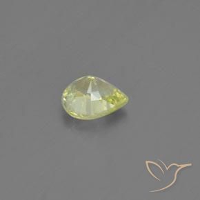 Crisoberilo Amarillo limón natural de 1.13 ct, En forma de pera, VVS
