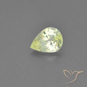 Crisoberilo Amarillo limón natural de 1.27 ct, En forma de pera, VVS