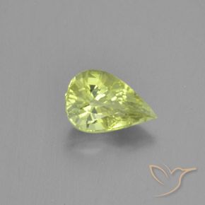 Crisoberilo Amarillo claro natural de 1.19 ct, En forma de pera, VVS
