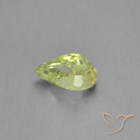 Crisoberilo Amarillo claro natural de 1.19 ct, En forma de pera, VVS
