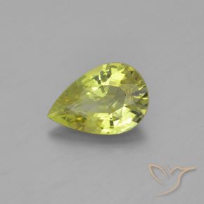 Crisoberilo Amarillo medio natural de 1.13 ct, En forma de pera, VVS-VS