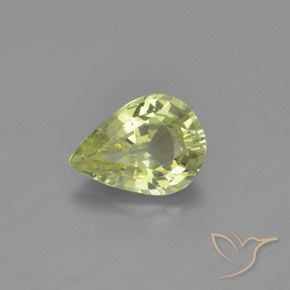 Crisoberilo Verde terroso cálido natural de 1.02 ct, En forma de pera, VVS